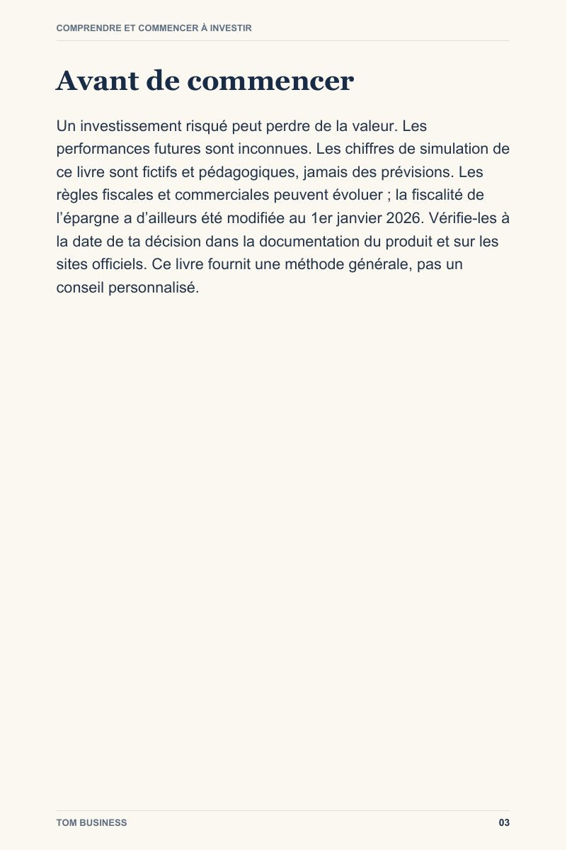 Aperçu page 4 de Comprendre et commencer à investir
